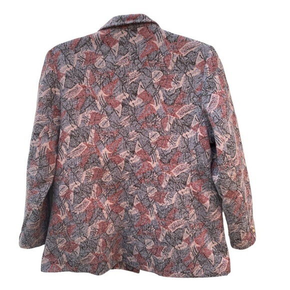 Wool Blended Floral Motif Vintage Jacket Blazer I Size: 11 - Picture 3 of 12